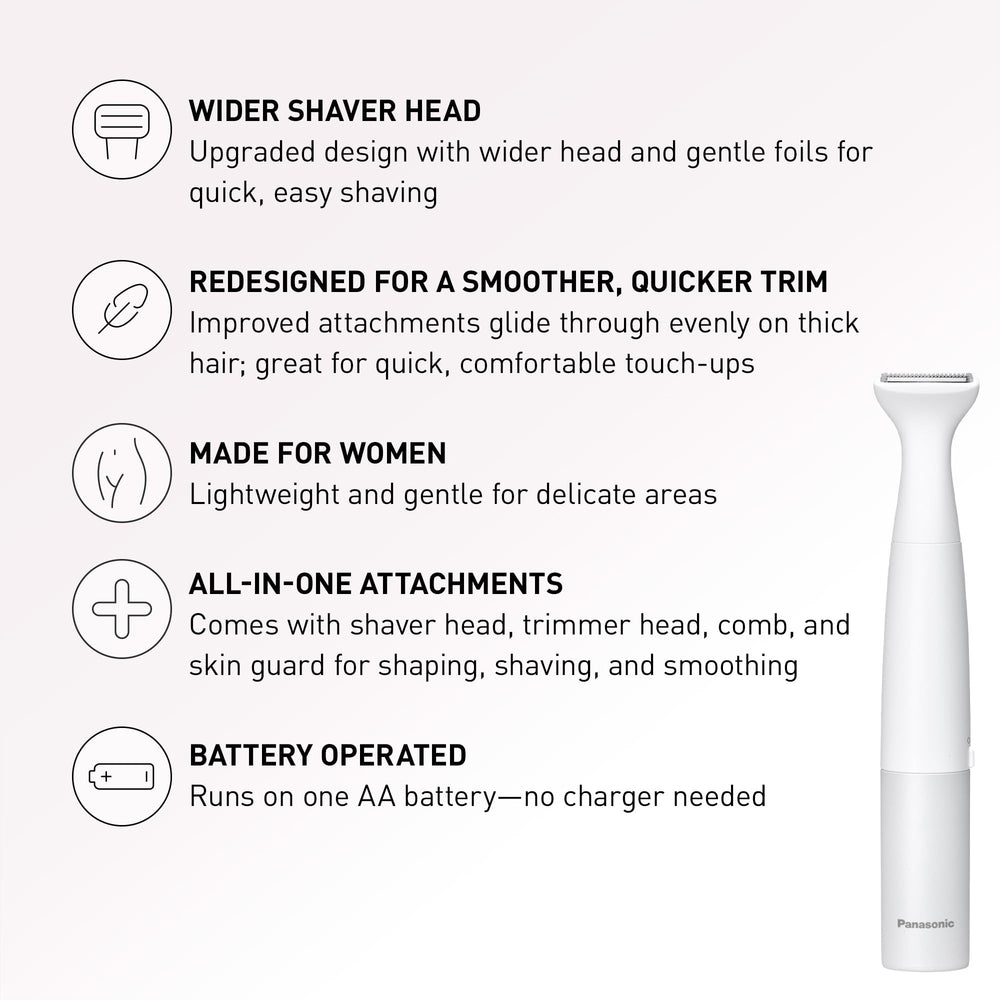 Panasonic ES-WV62-H shaver head wider for faster, closer shaving.