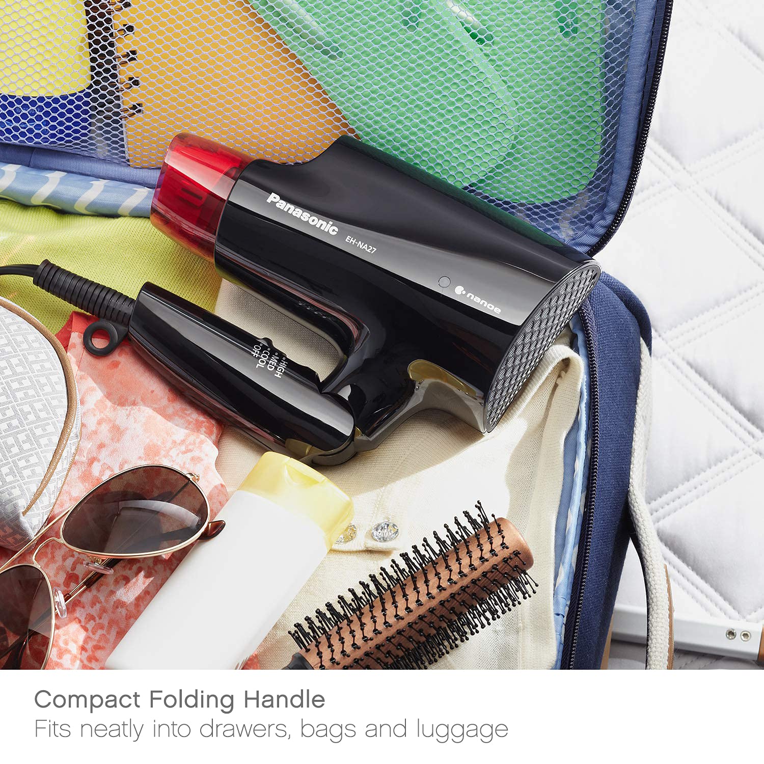 Panasonic EH-NA27-K lightweight design for easy use at home, gym, or travel.