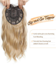 Paneway 16inch topper bangs natural hairline creates fuller volume without glue.