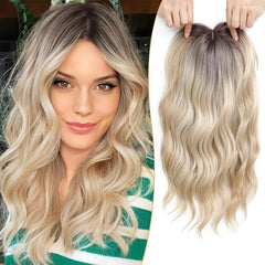 Paneway hair topper ombre dark root to blonde blends color for natural daily wear.