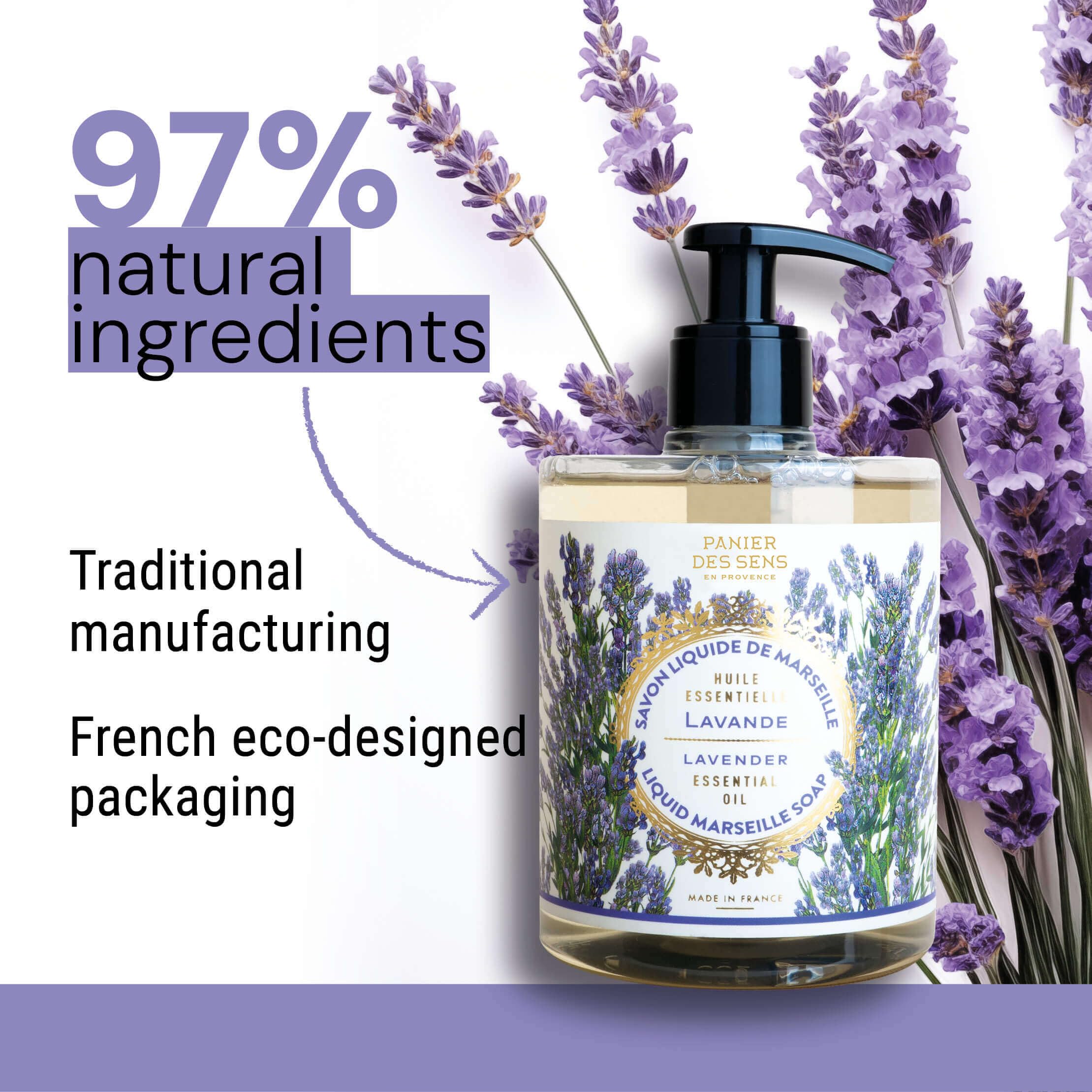 Panier des Sens Lavanda diseño recargable reduce residuos