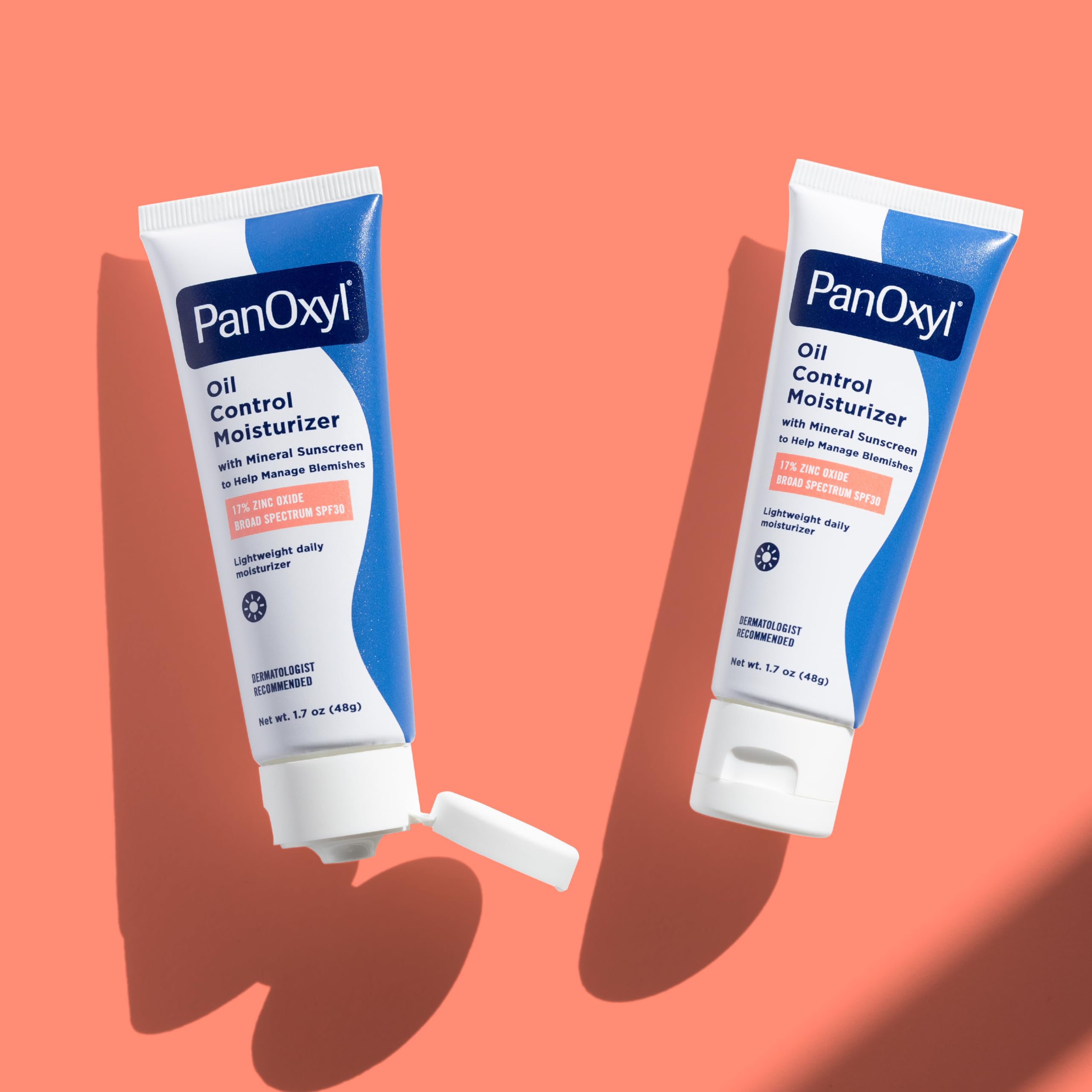 PanOxyl AM Control: protector solar mineral suave para piel sensible y grasa.