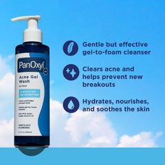 PanOxyl gel de limpieza mattifica la piel gracias al zinc PCA para menos brillo.