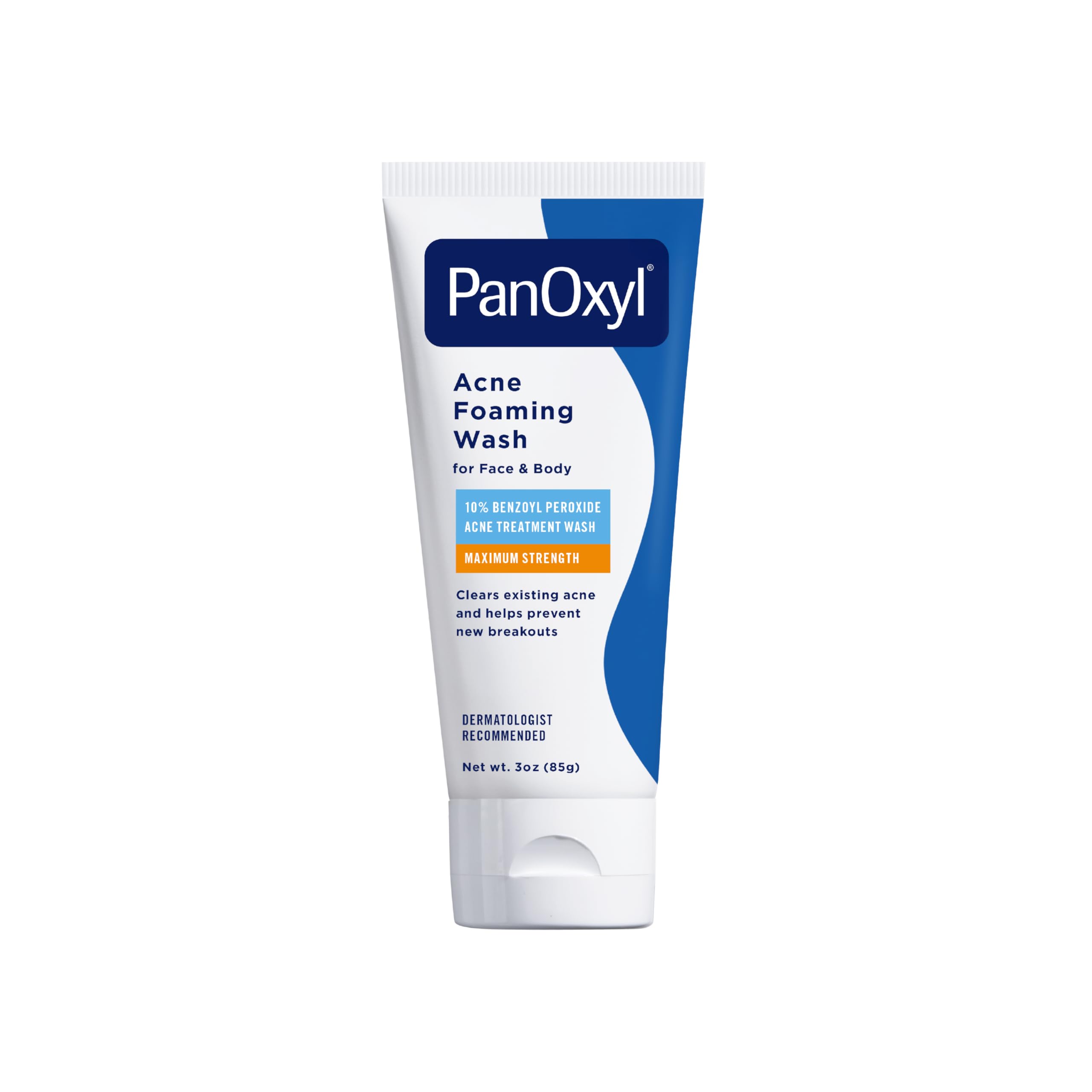 PanOxyl lavado espumoso para acné en botella de viaje, limpieza profunda.