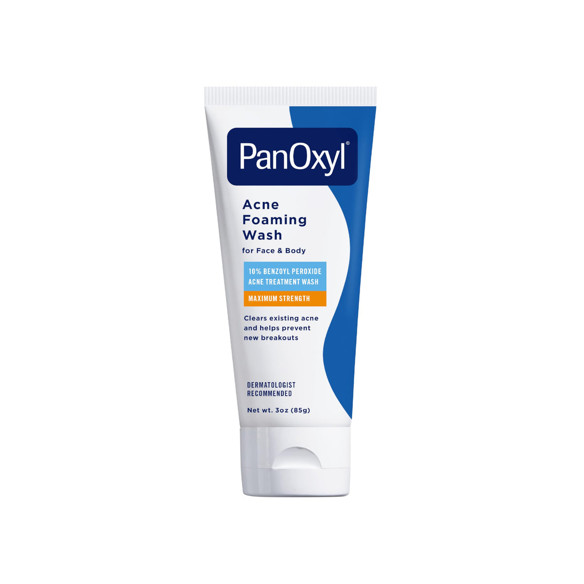 PanOxyl lavado espumoso para acné en botella de viaje, limpieza profunda.