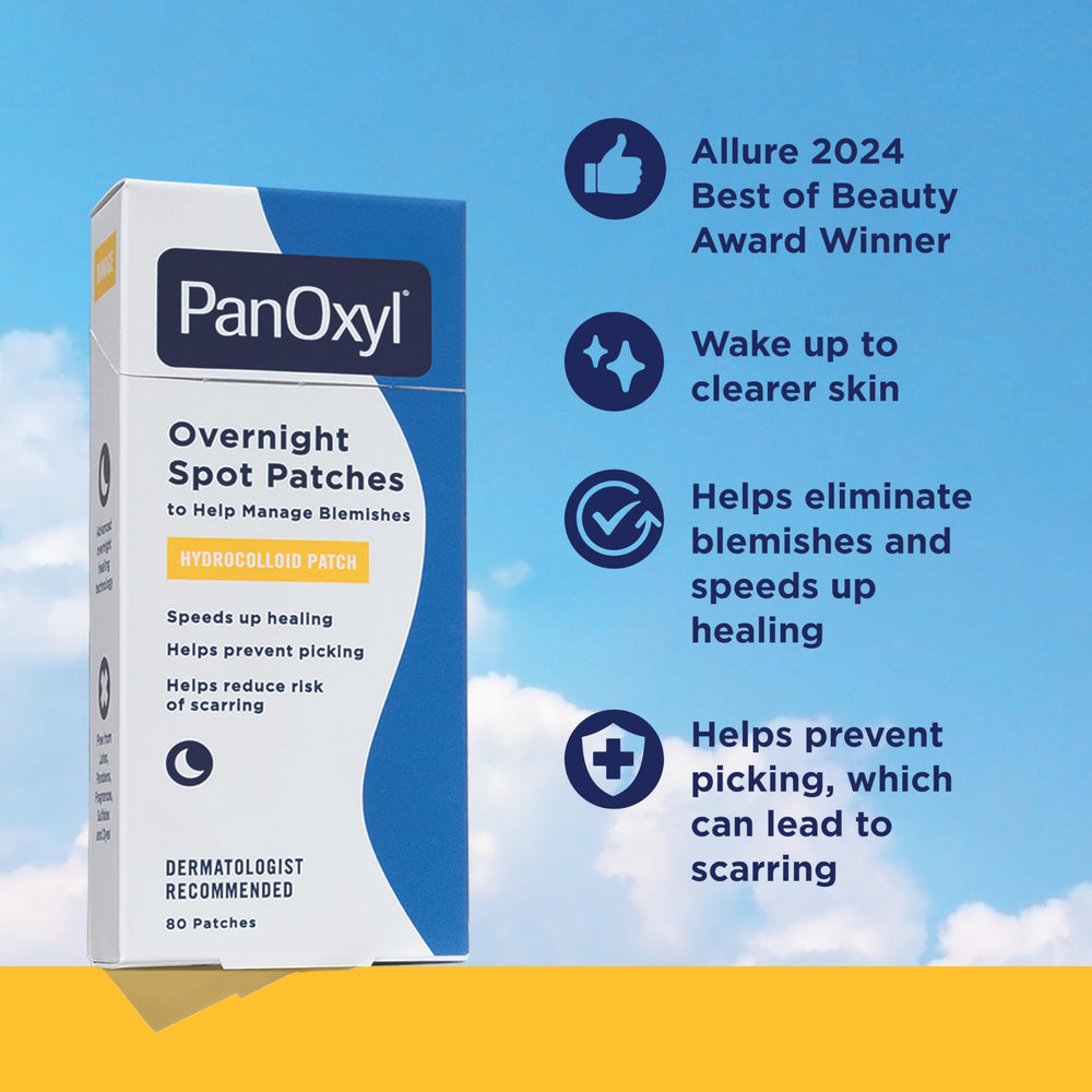 PanOxyl PM Overnight Spot Patches, parche 9mm, ideal para áreas pequeñas.
