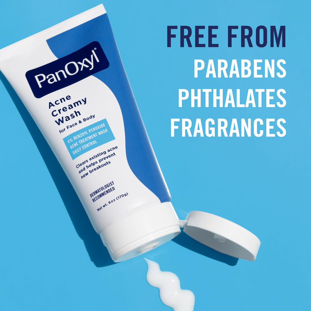 PanOxyl: uso diario para rostro, pecho y espalda con acné.