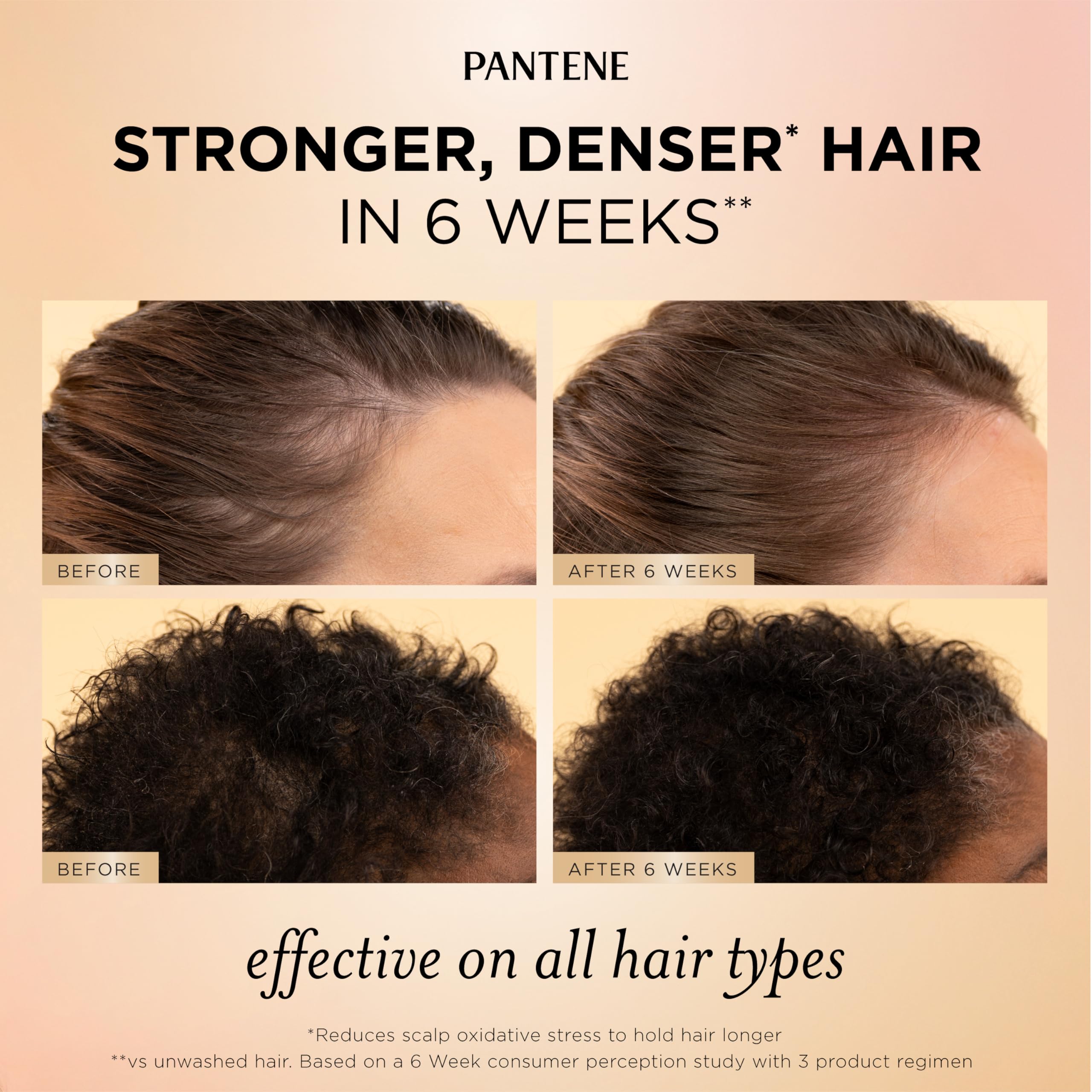 Pantene Abundant & Strong regimen pack showing complete system.