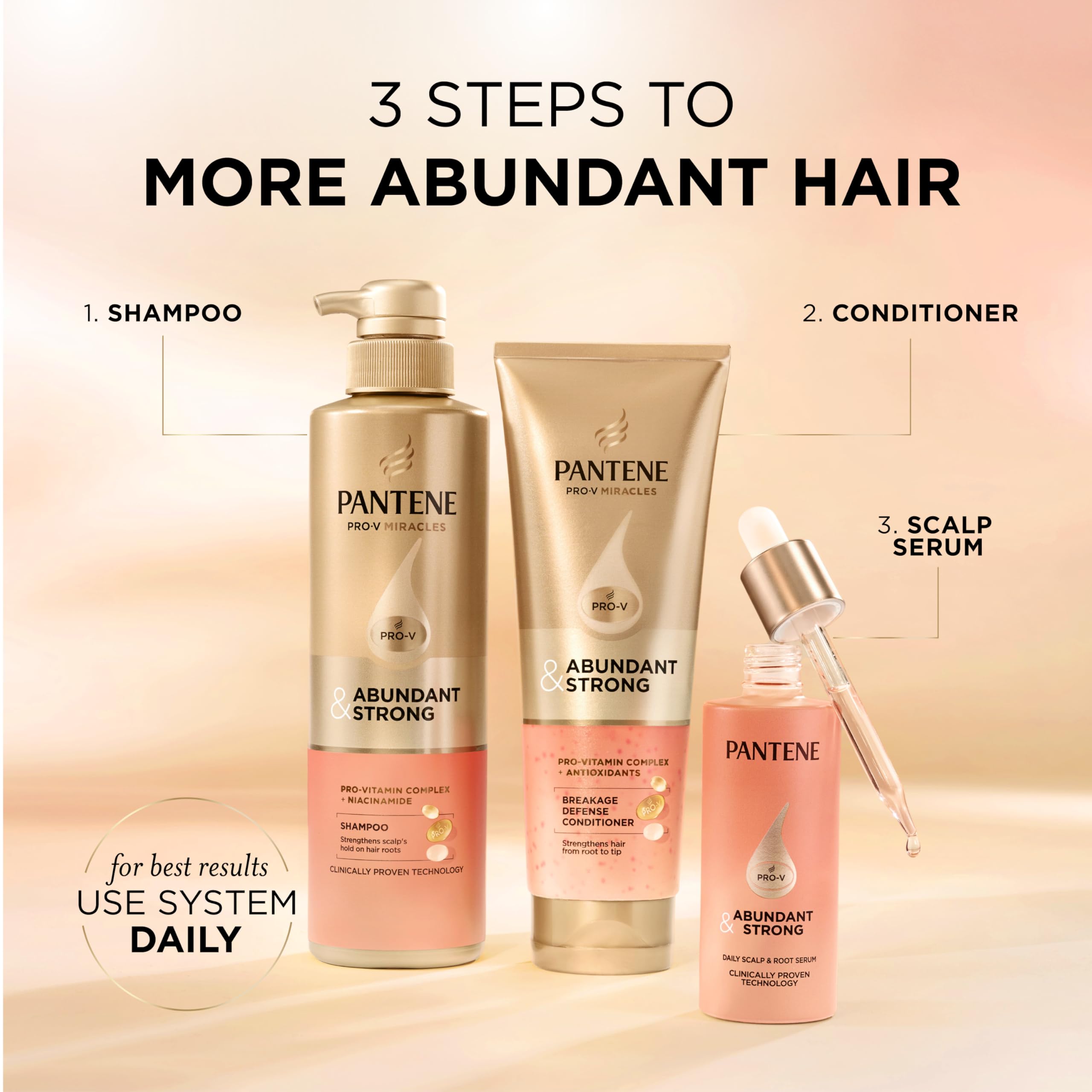 Pantene Abundante y Fuerte serum, sensación de frescor al aplicar