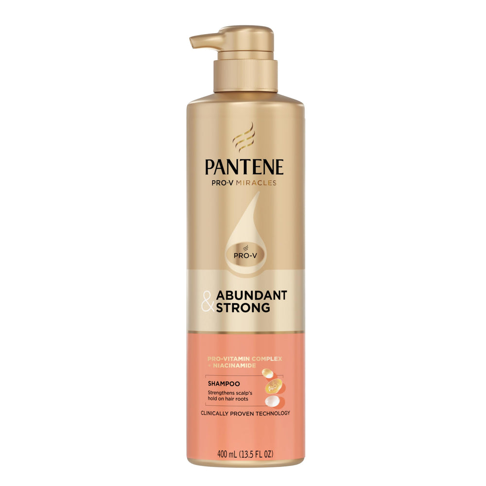 Pantene Abundante y Fuerte cabello brillante y suave