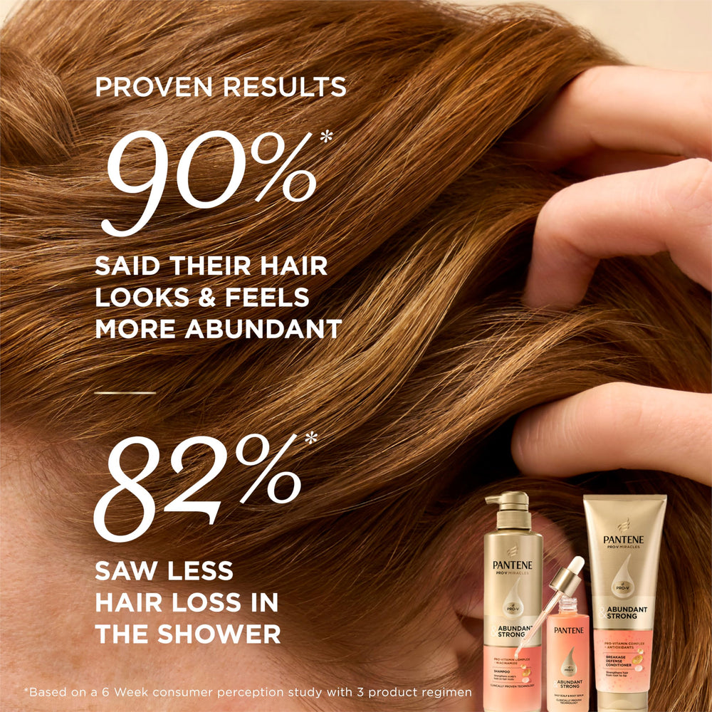 Pantene Abundante y Fuerte champú para uso diario, limpieza suave que cuida el cuero cabelludo