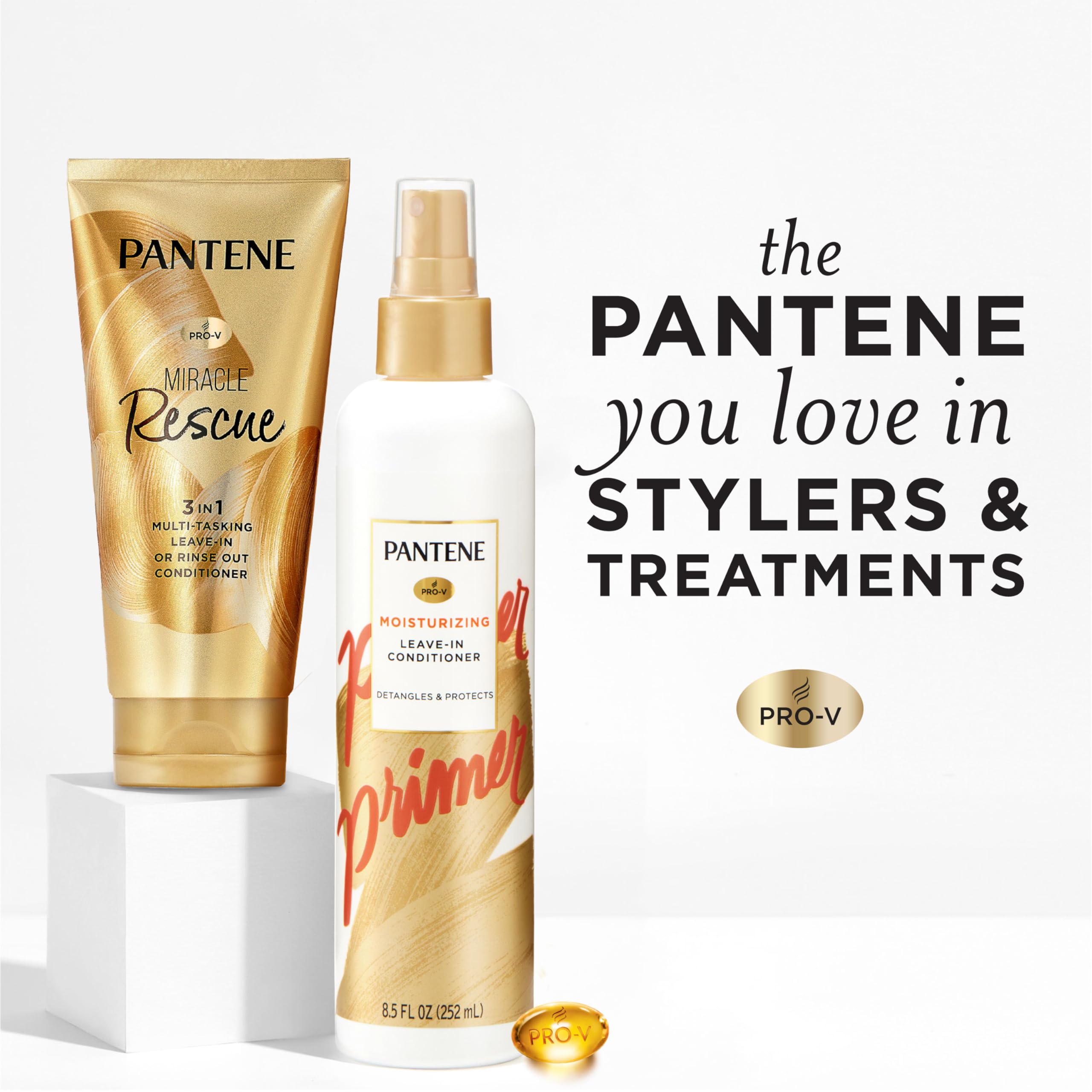 Pantene aplicación en cabello seco para reestilizar
