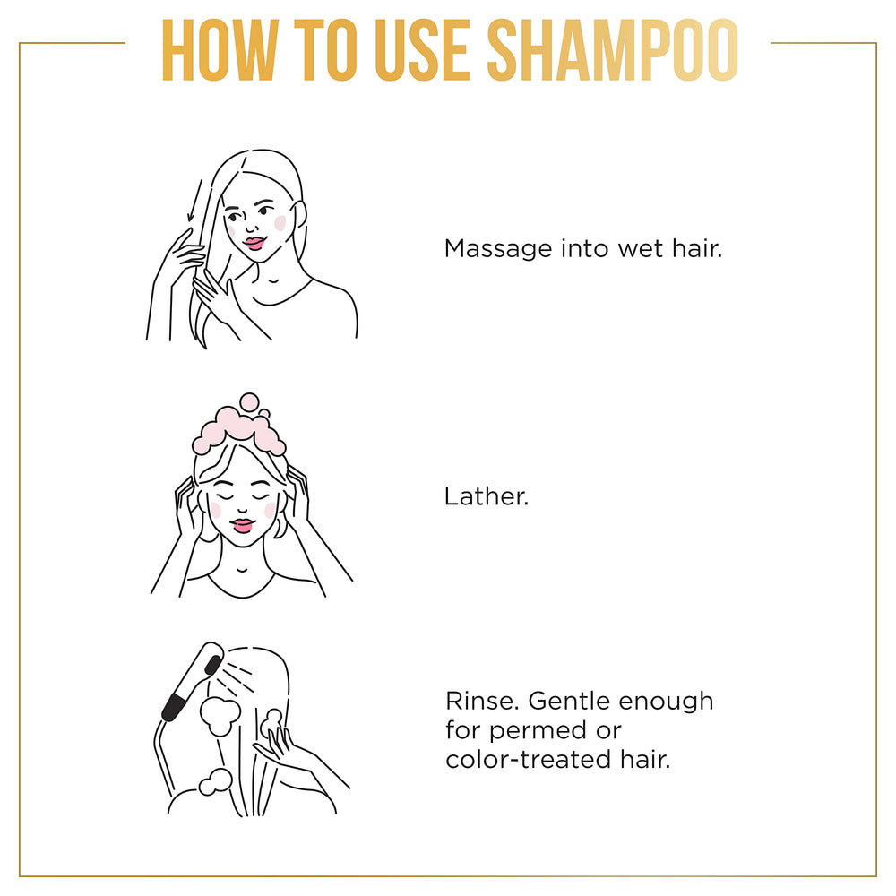 Pantene bamboo shampoo on shelf ideal for all hair types.