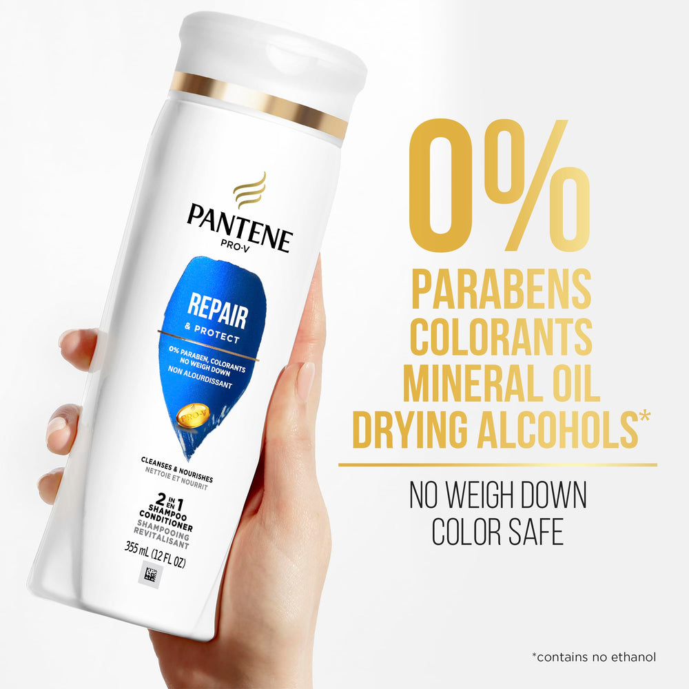 Pantene 2 en 1, cabello fuerte ante el uso diario.