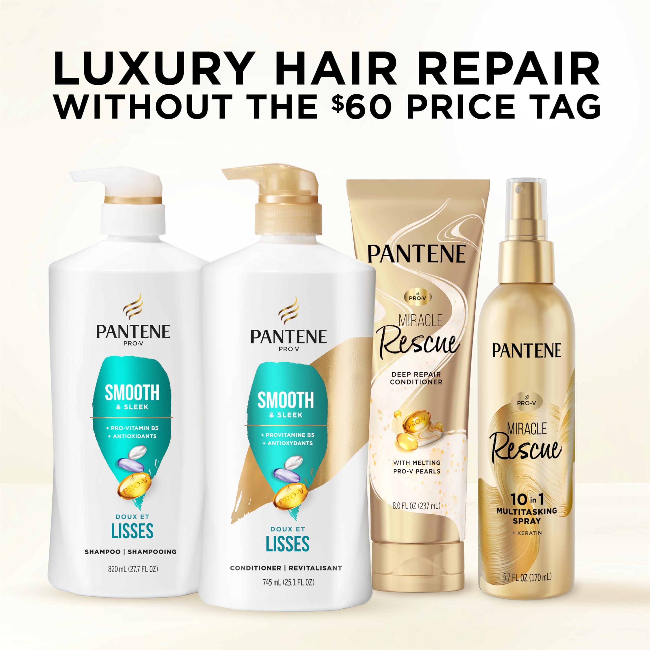 Pantene Cabello Rizado, botella, reduce frizz y define rizos.