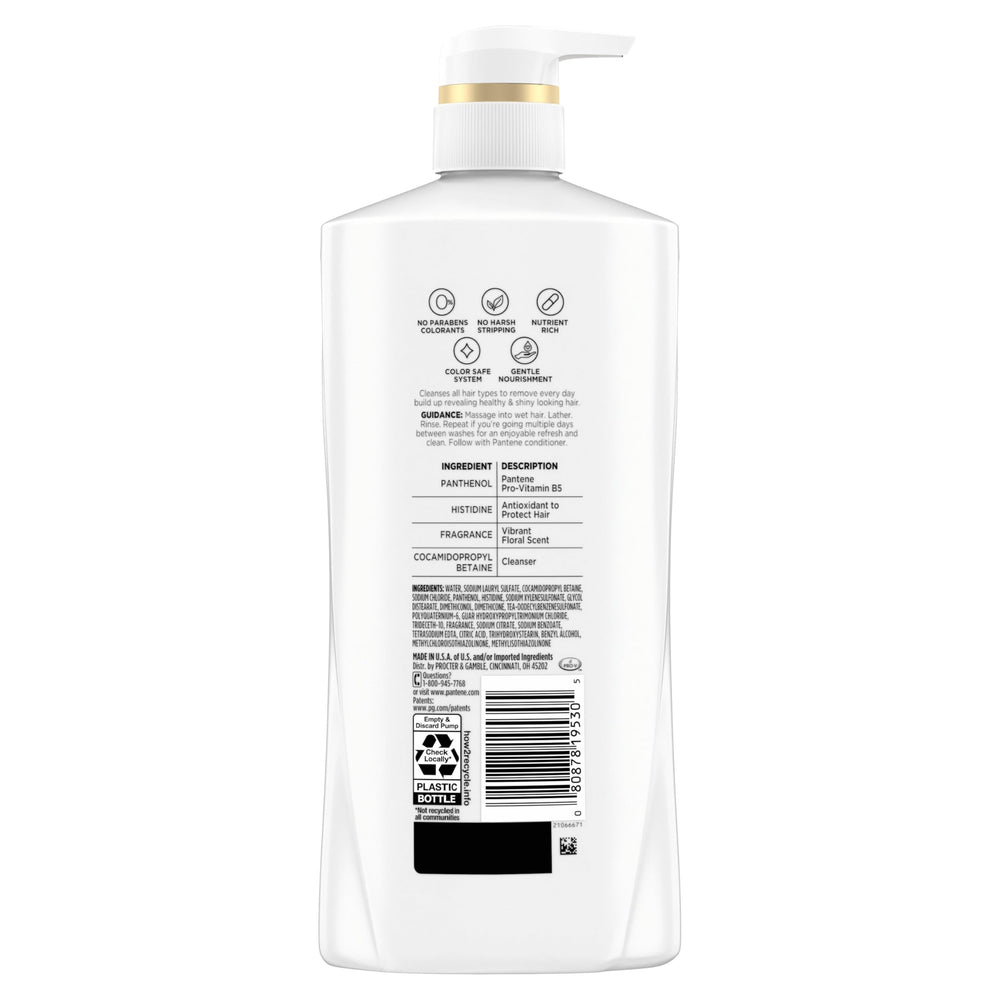 Pantene cabello suave y brillante tras el lavado