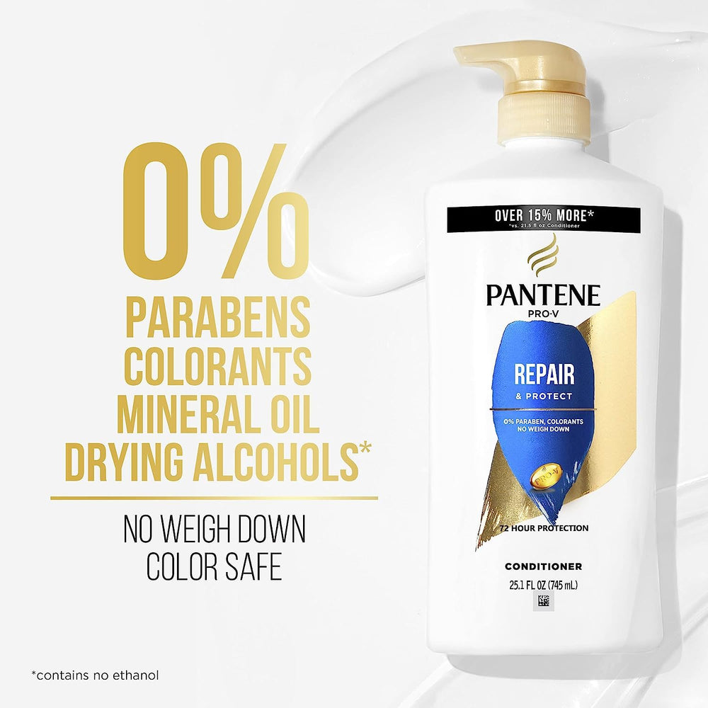 Pantene color-safe shampoo bottle preserves color vibrancy during cleansing