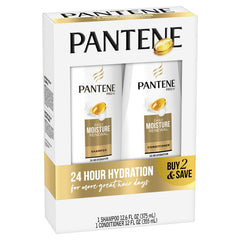 Pantene Daily Moisture Renewal shampoo close-up highlighting gentle cleansing.