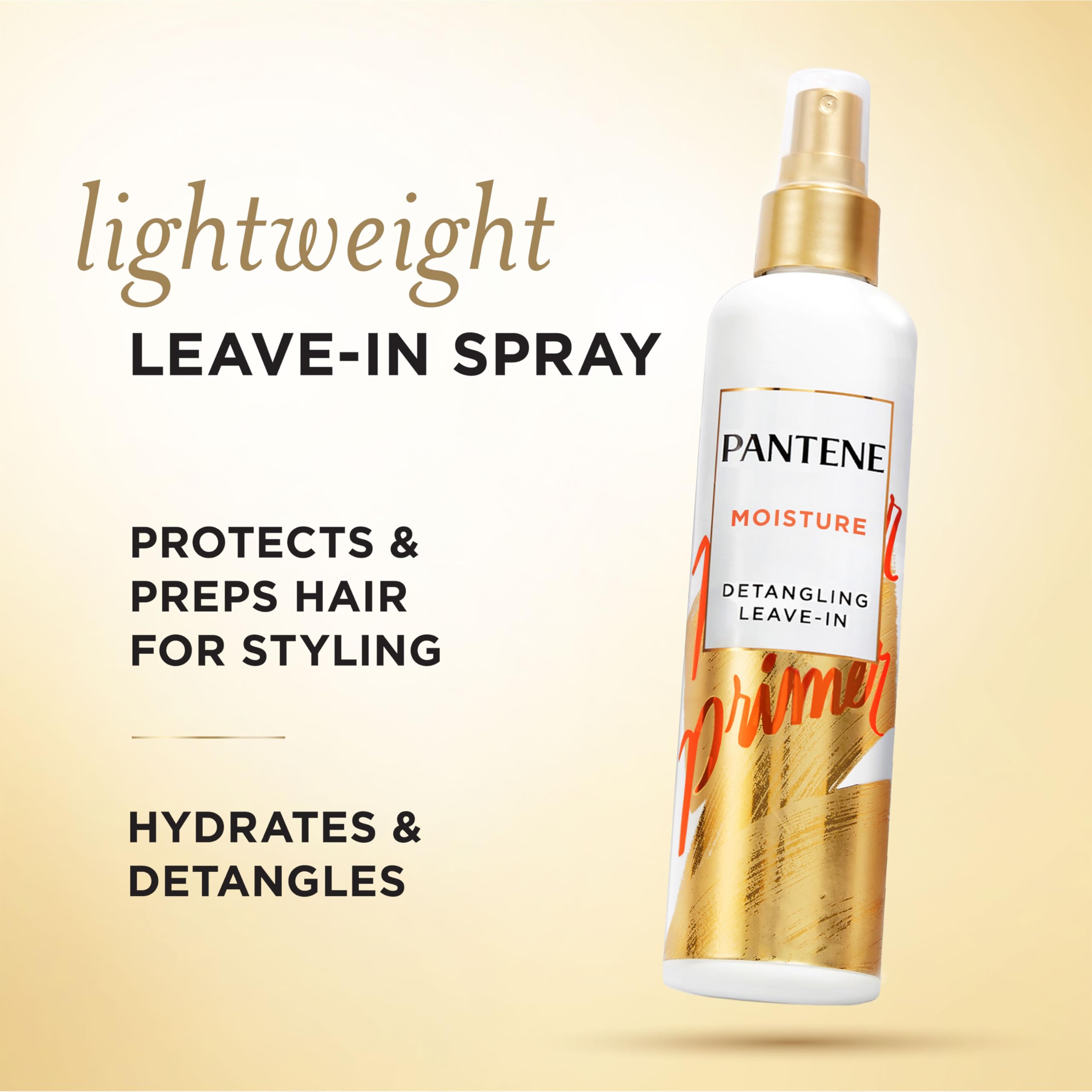 Pantene Desenredante en uso para facilitar el peinado