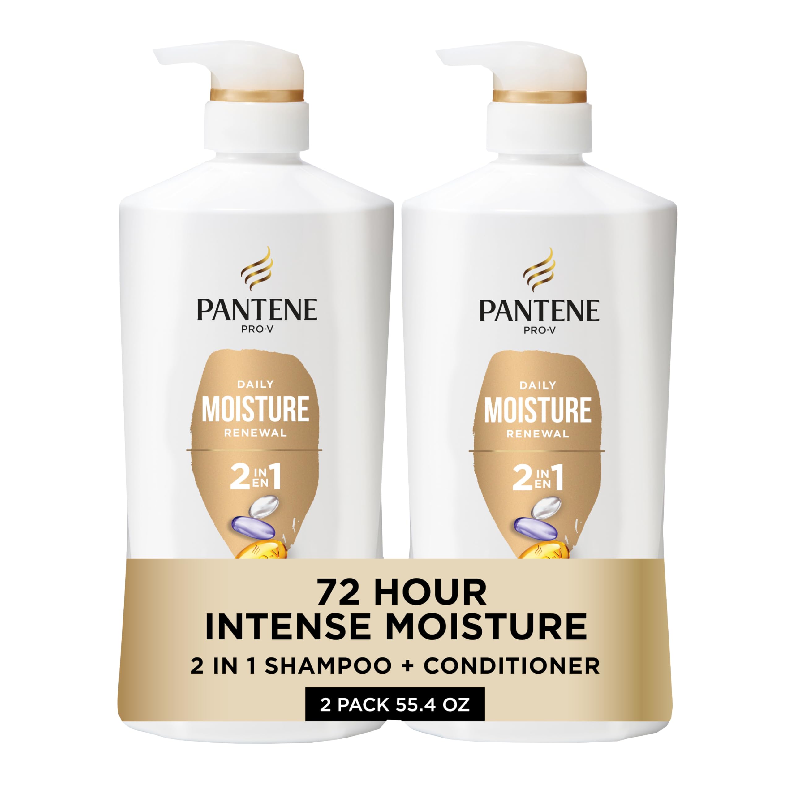 Pantene 2 en 1: botella vertiendo para lavado suave