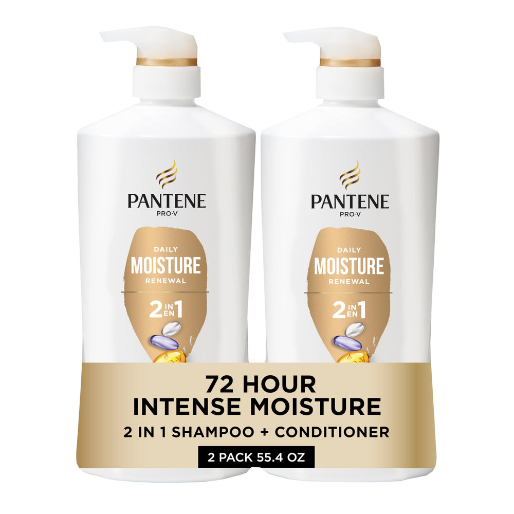 Pantene 2 en 1: botella vertiendo para lavado suave