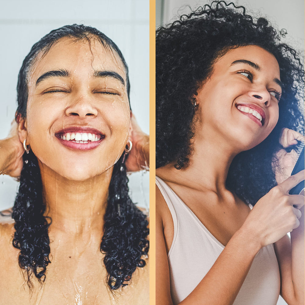 Pantene Gold Series Desenredante aplicación con peine de dientes anchos.