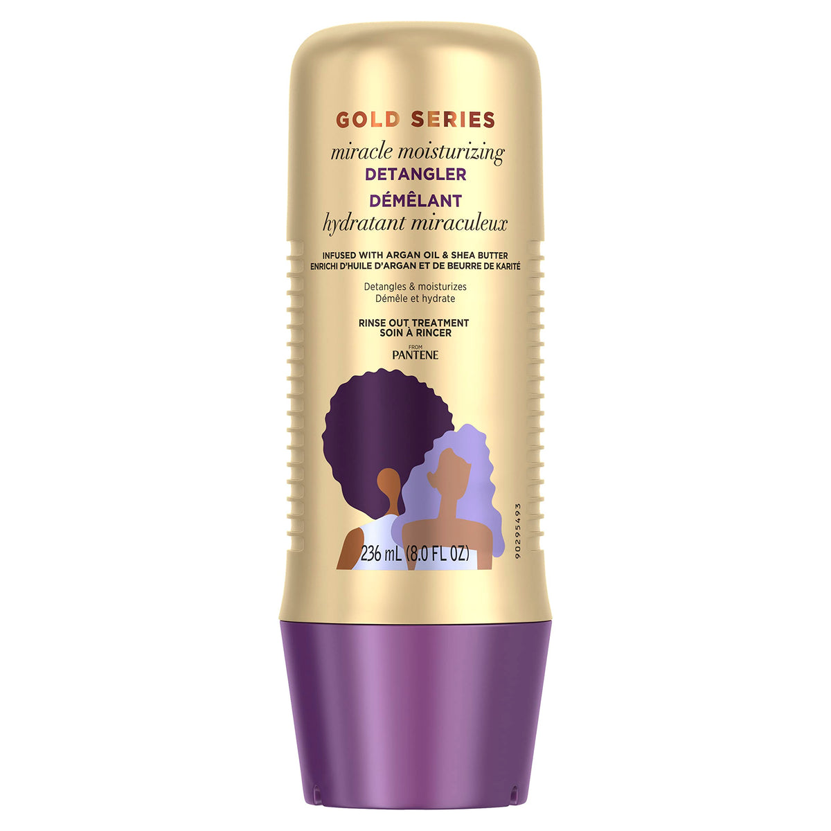 Pantene Gold Series Desenredante con aceite de argán para rizos suaves al peinar.