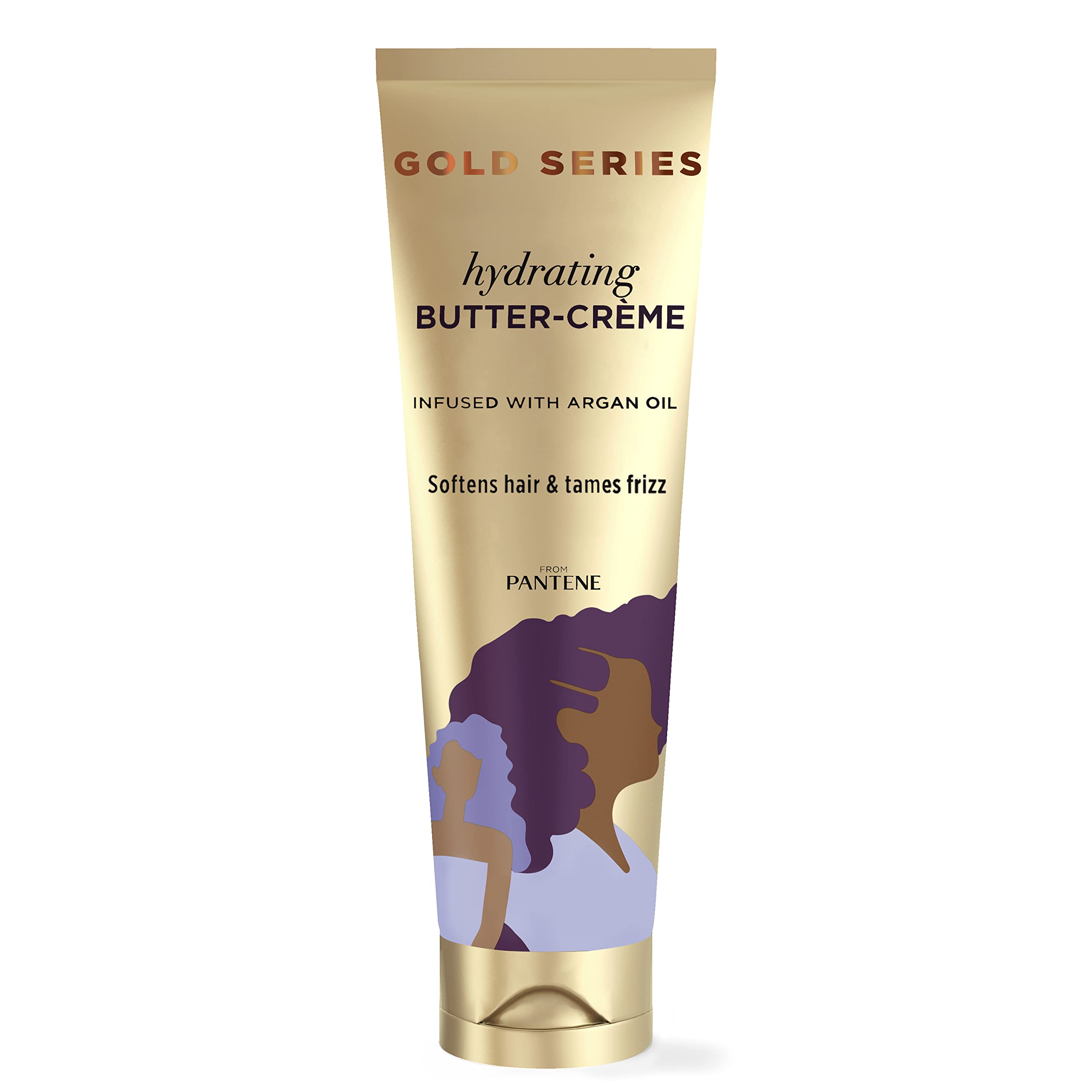 Pantene Gold Series Manteca Hidratante, envase frontal, hidratación de larga duración.