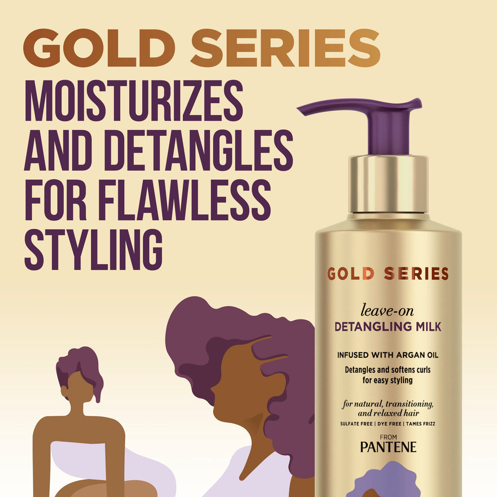 Pantene Gold Series textura-cremosa-desenredante facilita el peinado diario.