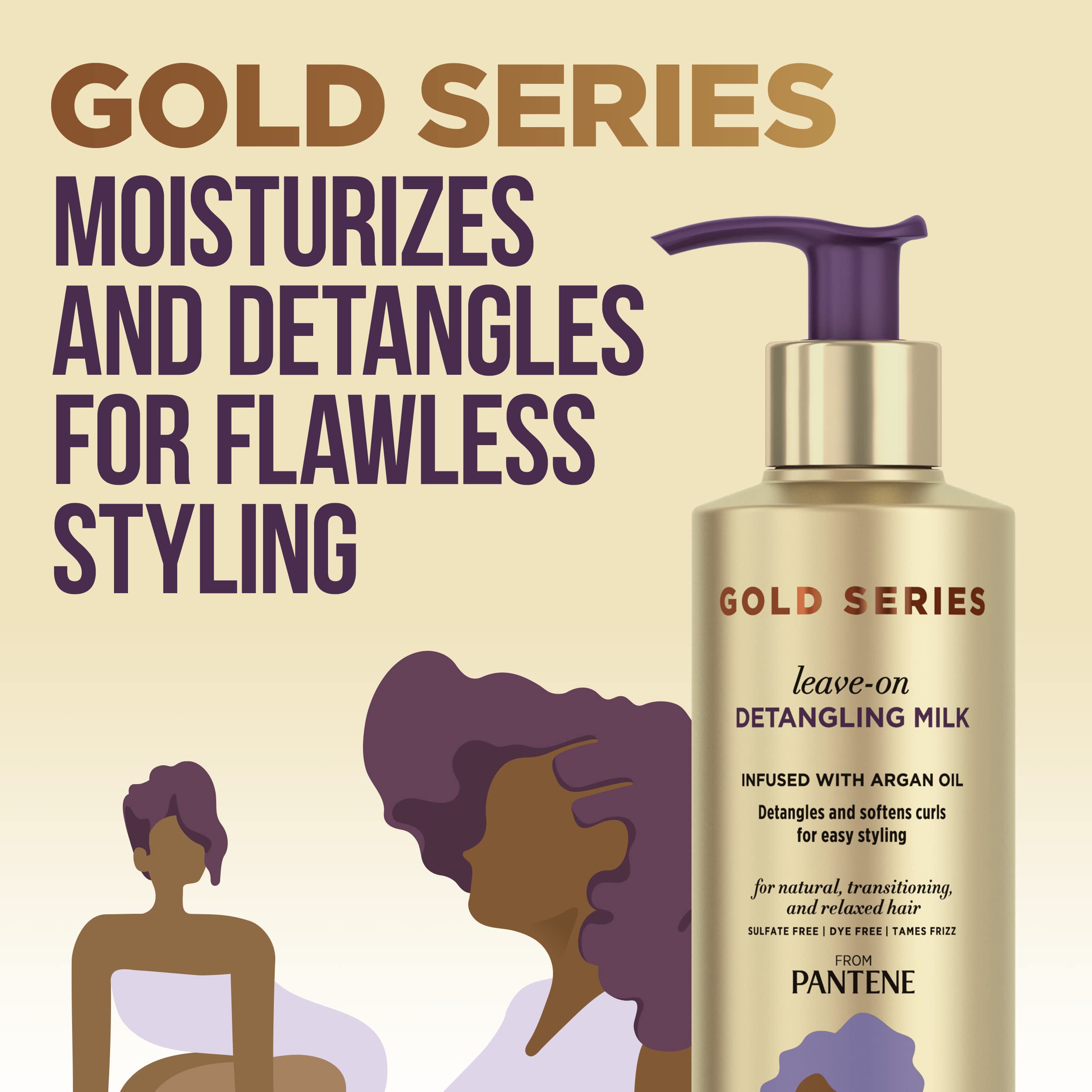 Pantene Gold Series textura-cremosa-desenredante facilita el peinado diario.