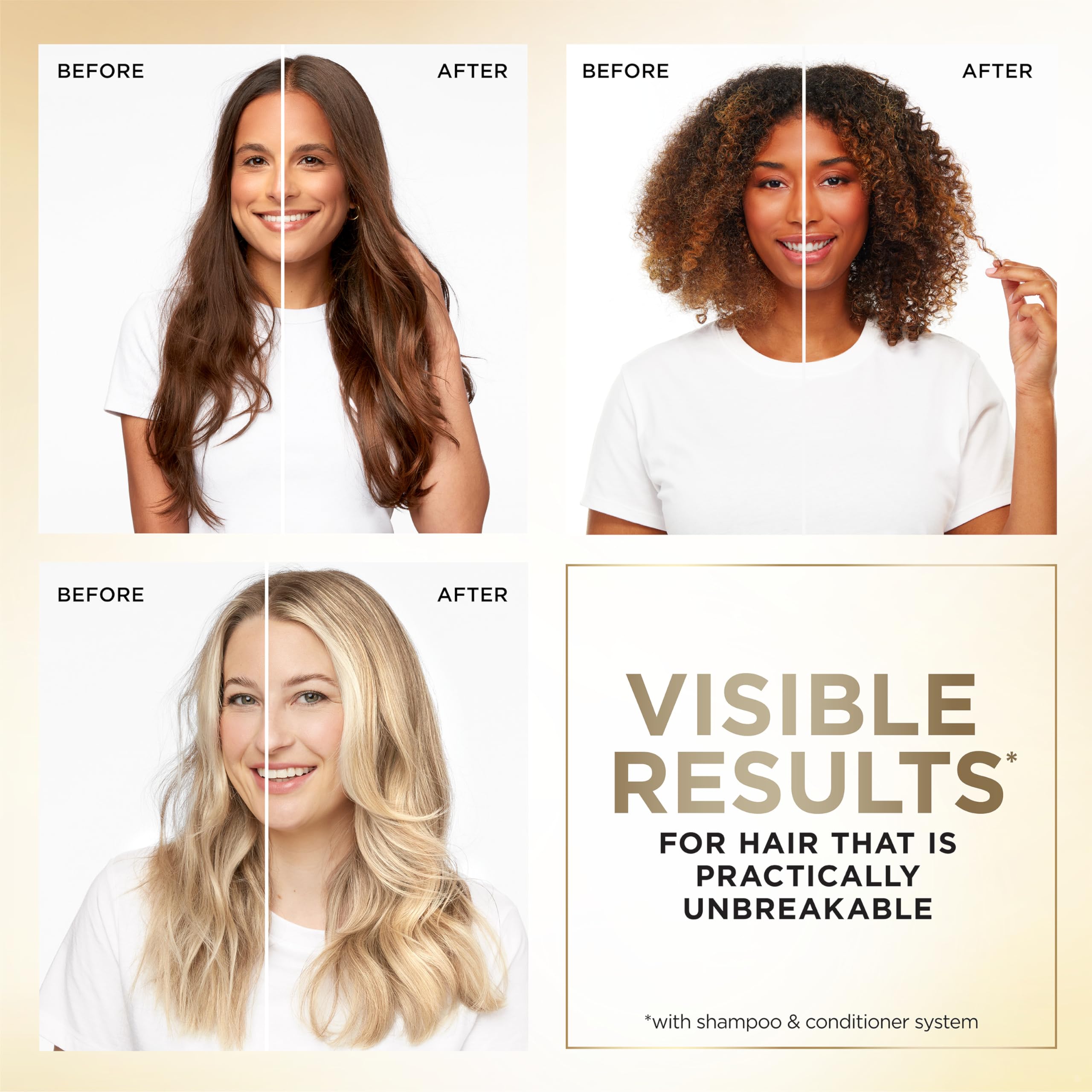 Cabello teñido sigue siendo seguro con Pantene Infinite Lengths, brillo preservado