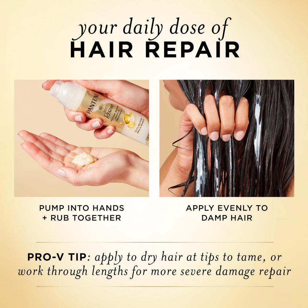 Pantene Milagro Rescate: cabello húmedo durante la aplicación para uso diario.