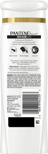 Textura ligera de Pantene Pro-V 2 en 1 que desenreda el cabello.