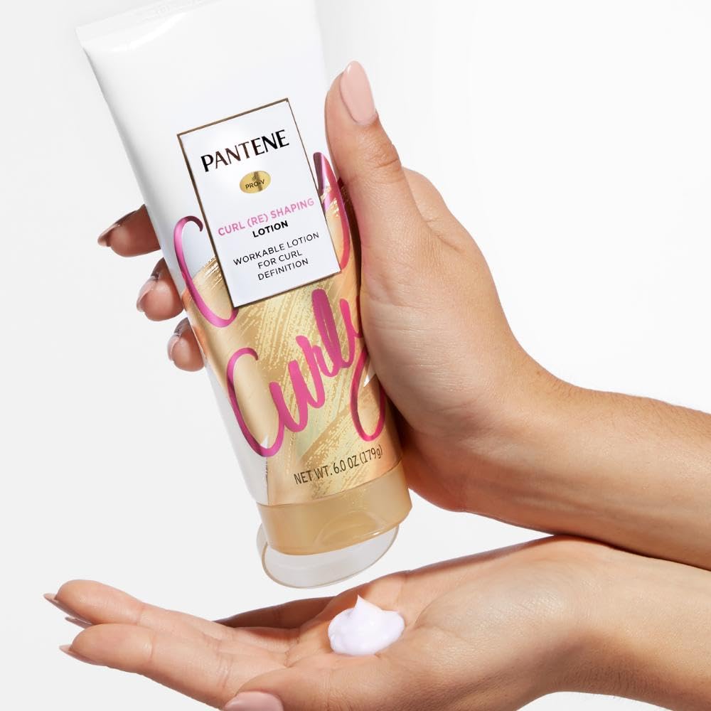 Brillo natural y rizos sueltos con Pantene Pro-V crema para rizos.