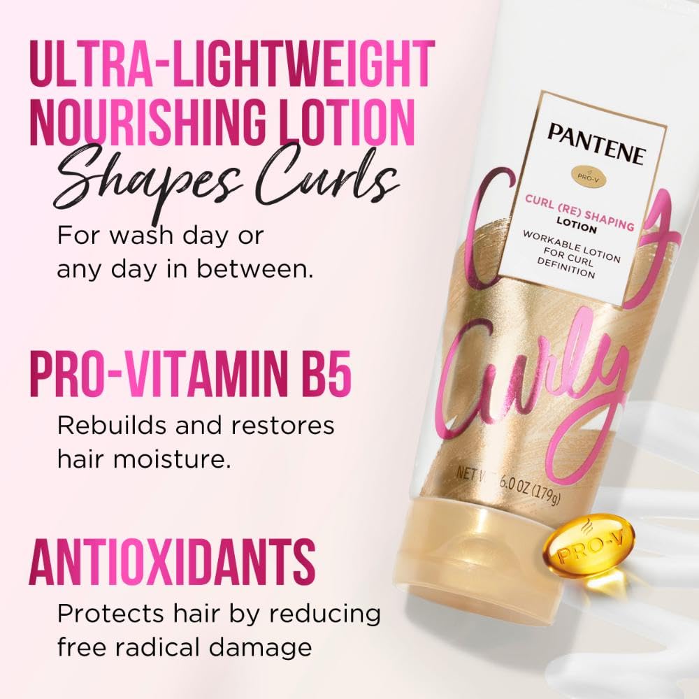 Pantene Pro-V crema para rizos reduce frizz y mantiene el cabello manejable.