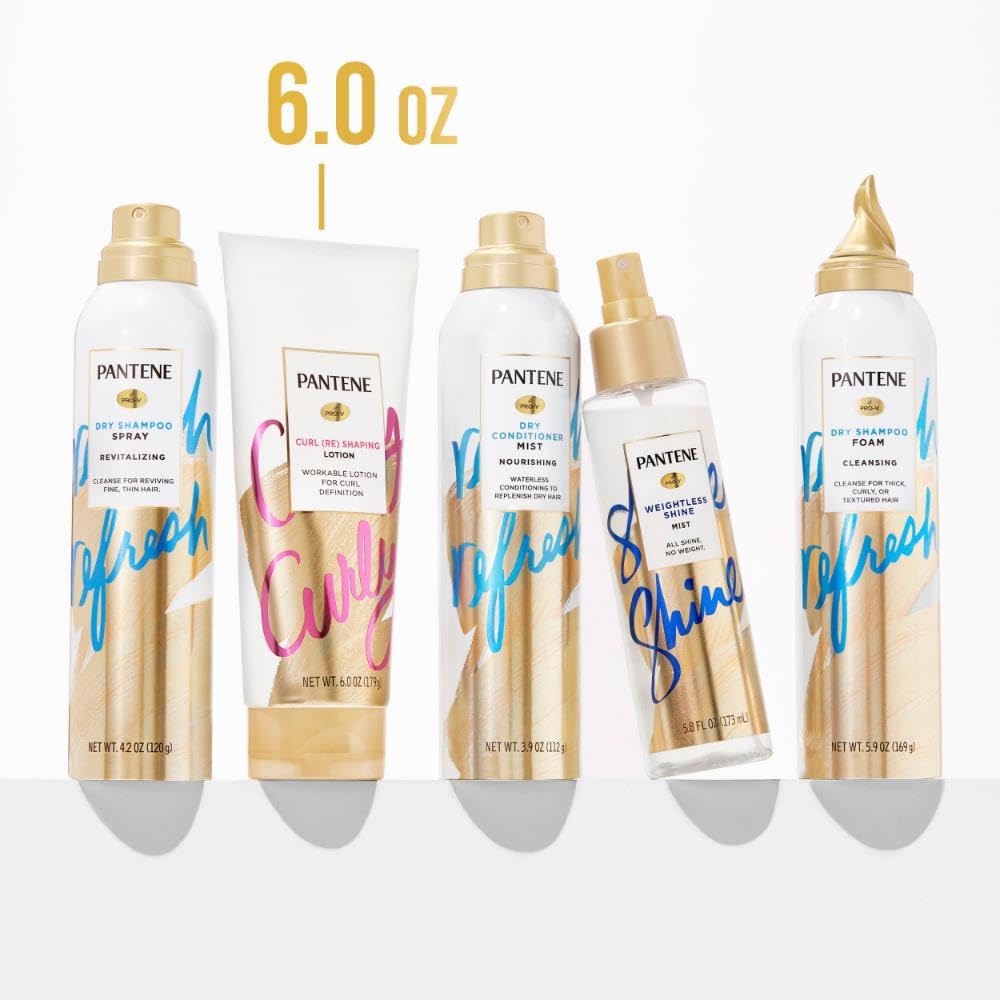 Hidratación constante de Pantene Pro-V crema para rizos en cabello rizado.