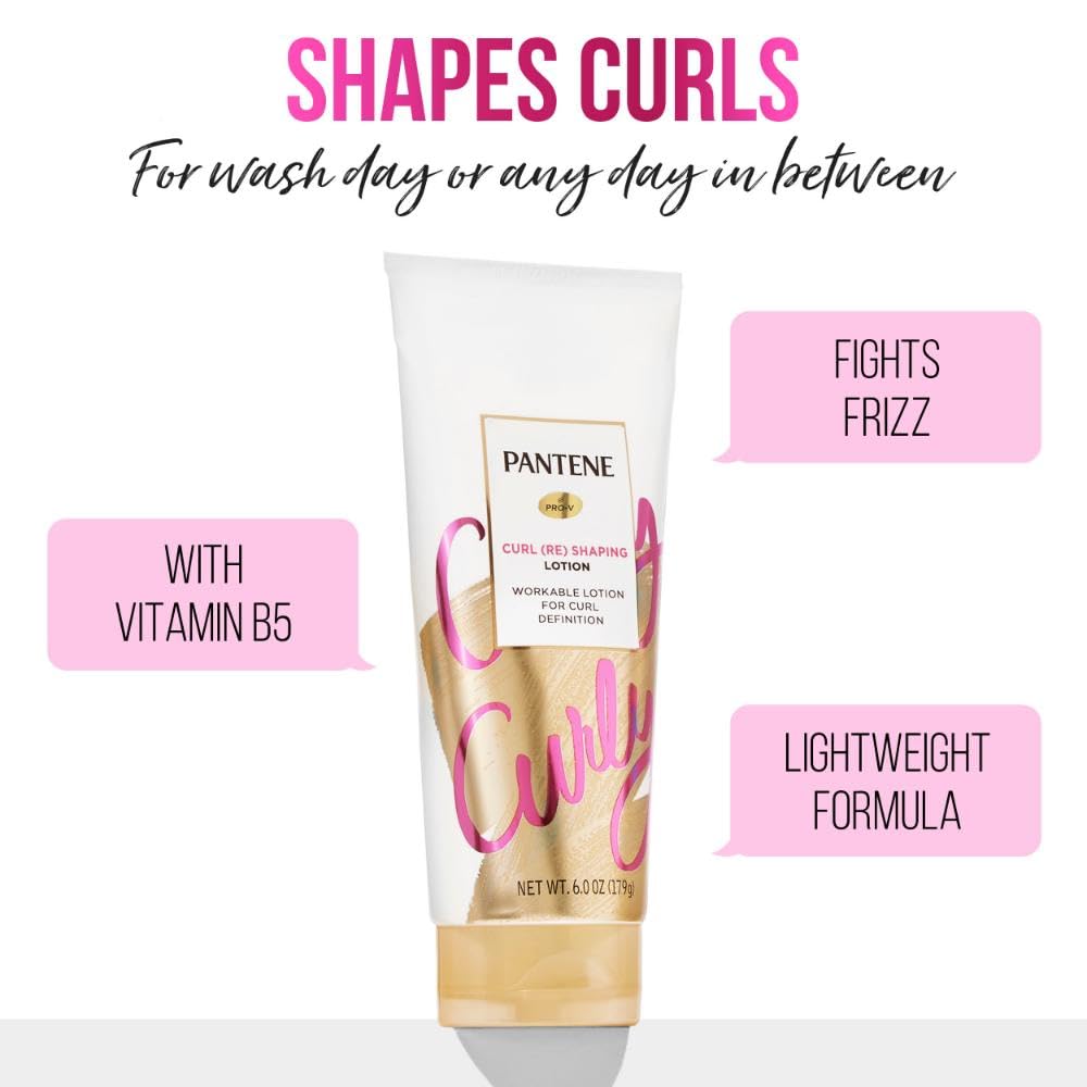 Rizos con definición en segundo día gracias a Pantene Pro-V crema.