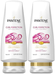 Pantene Pro-V Curly Conditioner 2-pack bottle close-up showing rich hydration for defined curls