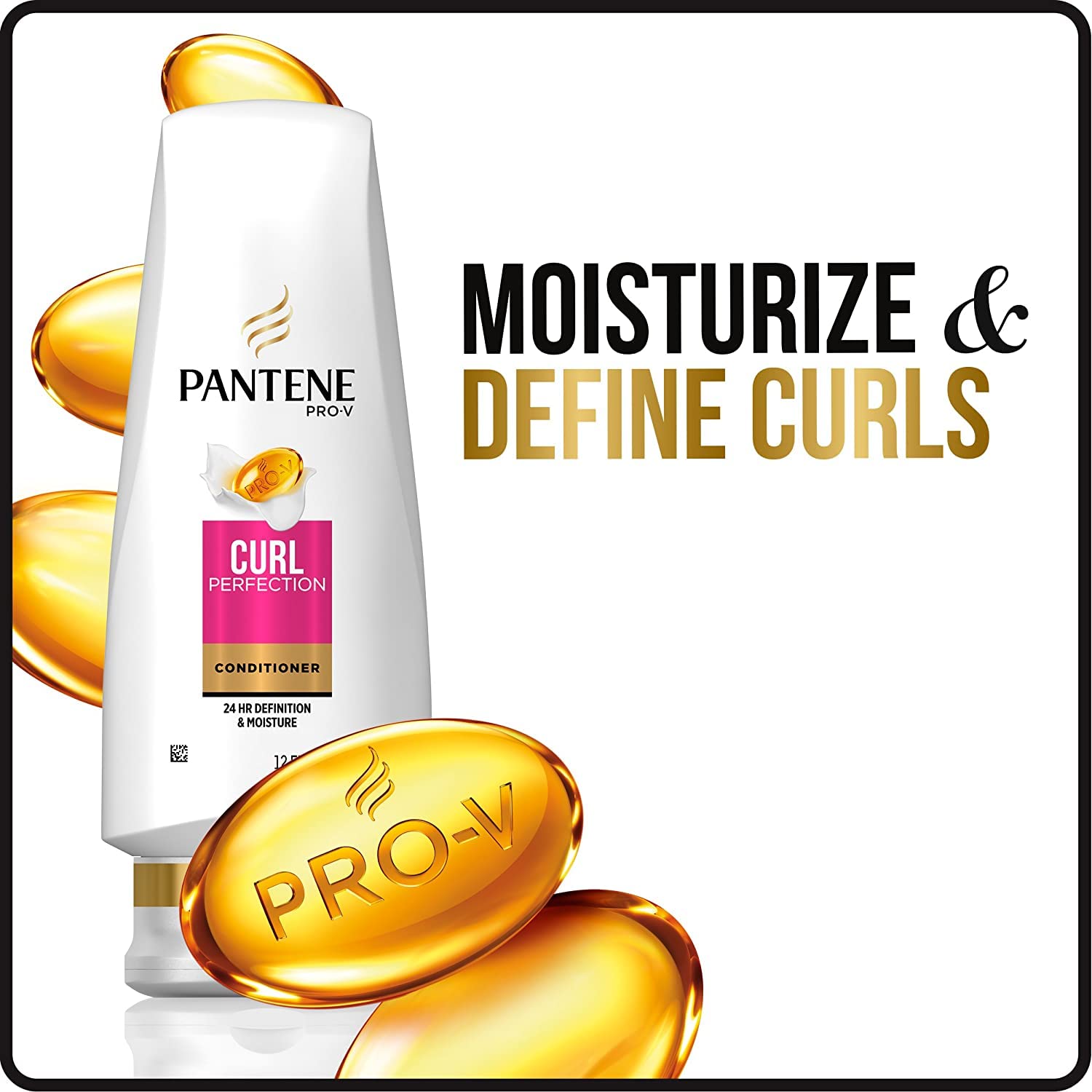 Pantene Pro-V Curly Hair Conditioner applied in shower defines curls and softens hair