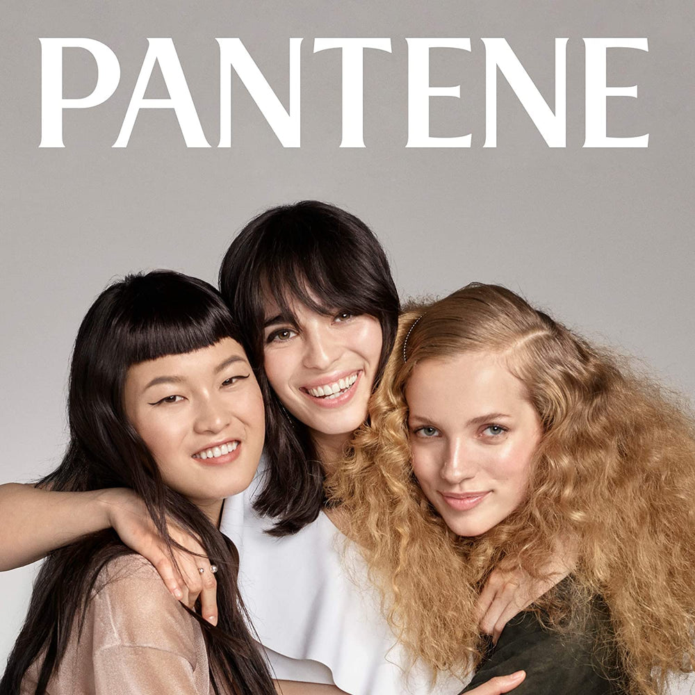 Pantene Pro-V Cuticle smoothing feature visual highlighting edge sealing for shinier curls