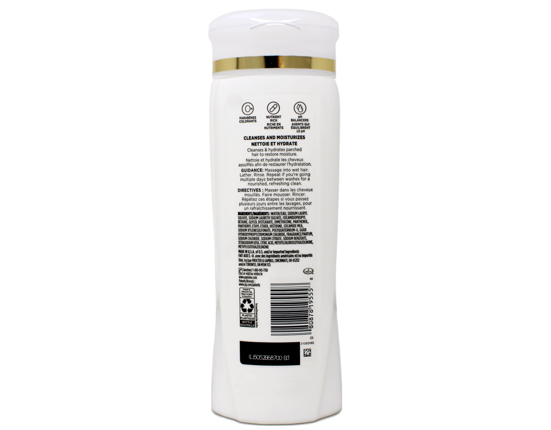 Espuma cremosa de Pantene Pro-V 2 en 1 para lavado suave.