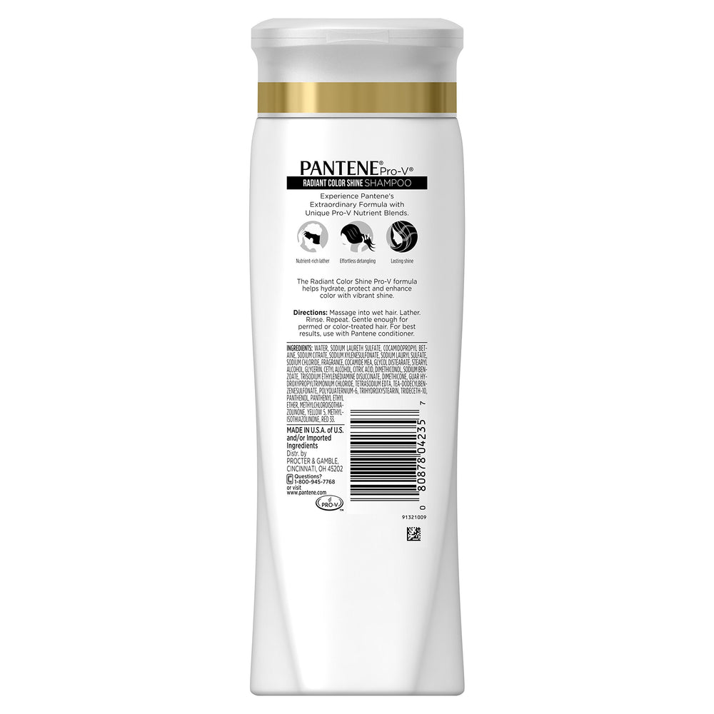 Pantene Pro-V Radiant Color Shine: acondicionador en botella para cabello suave.