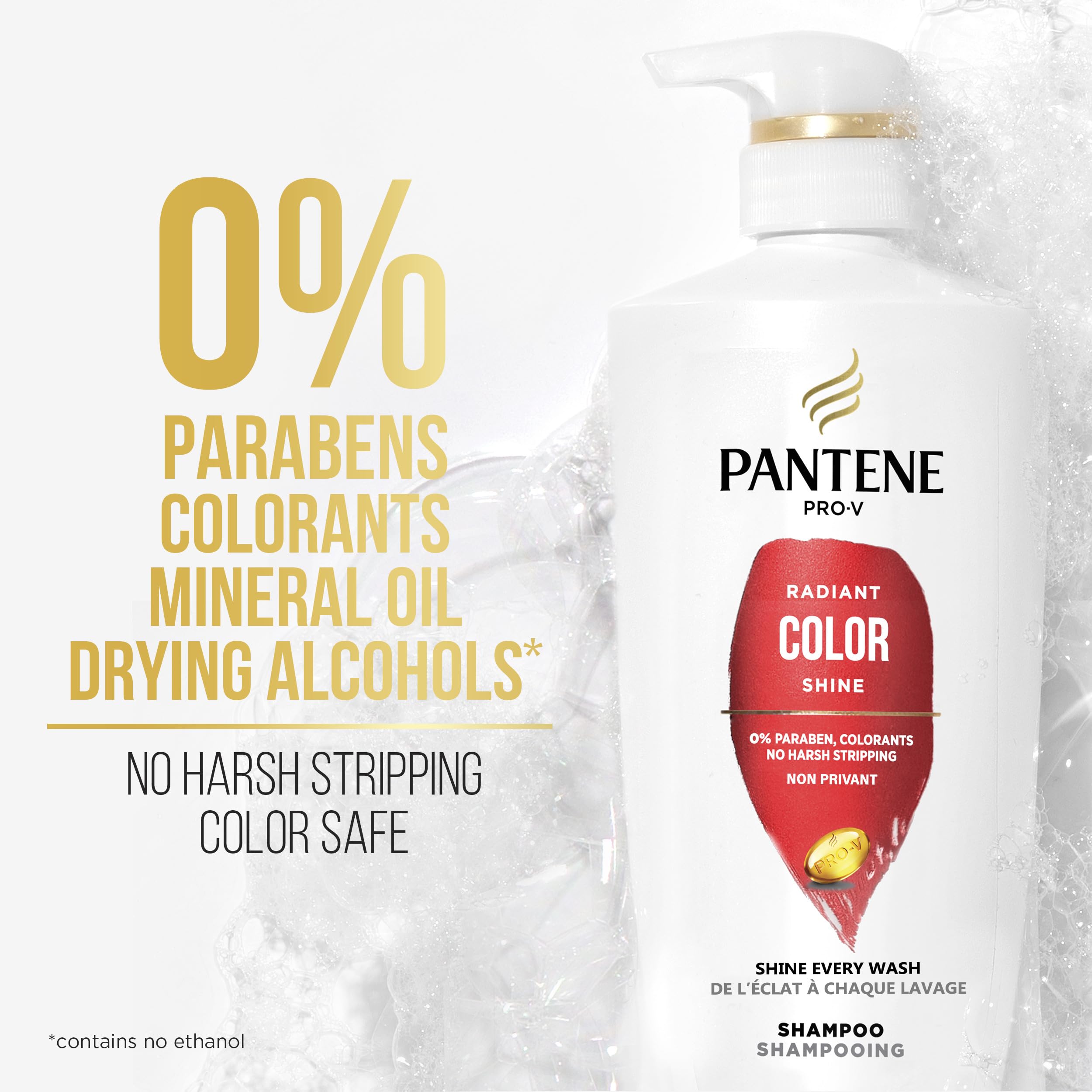 Pantene Pro-V Radiant Color Shine: cabello mojado con brillo intenso tras lavado