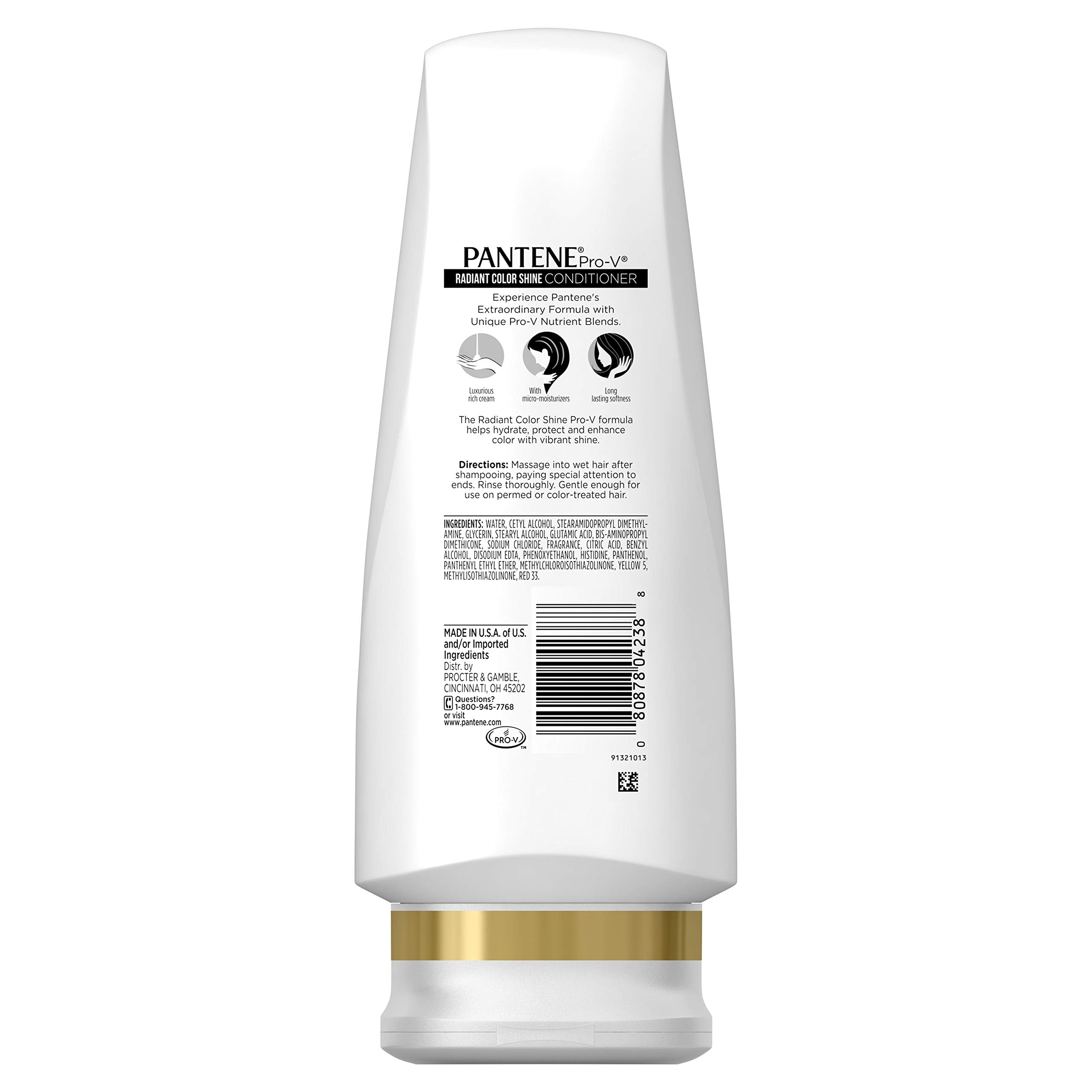 Pantene Pro-V Radiant Color Shine: empaque cercano muestra el conjunto de color.