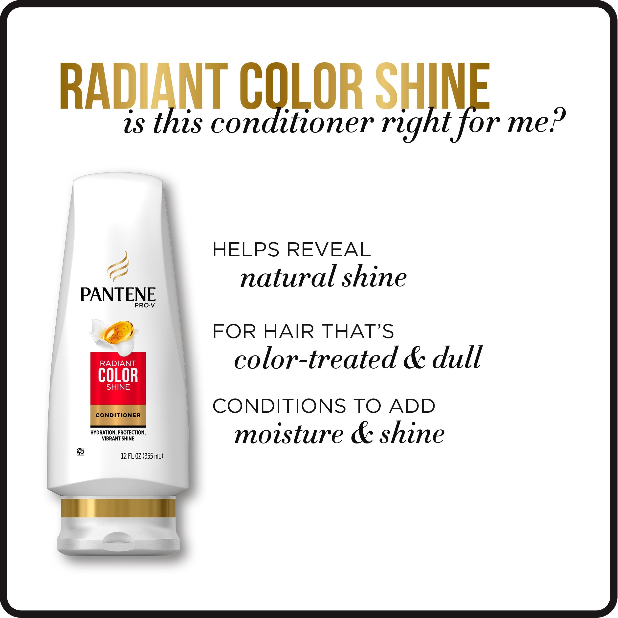 Pantene Pro-V Radiant Color Shine: espuma suave que limpia sin resecar.