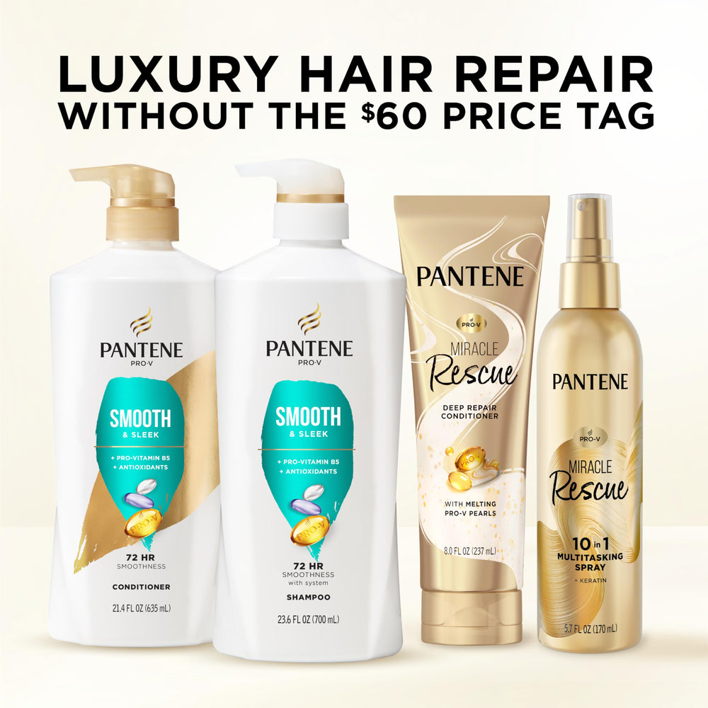 Pantene color-treated hair usage demo with safe care benefits.