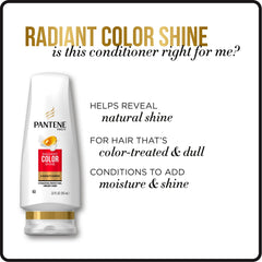 Pantene Radiant Color Shine Acondicionador, cabello húmedo, color vivo y brillo radiante