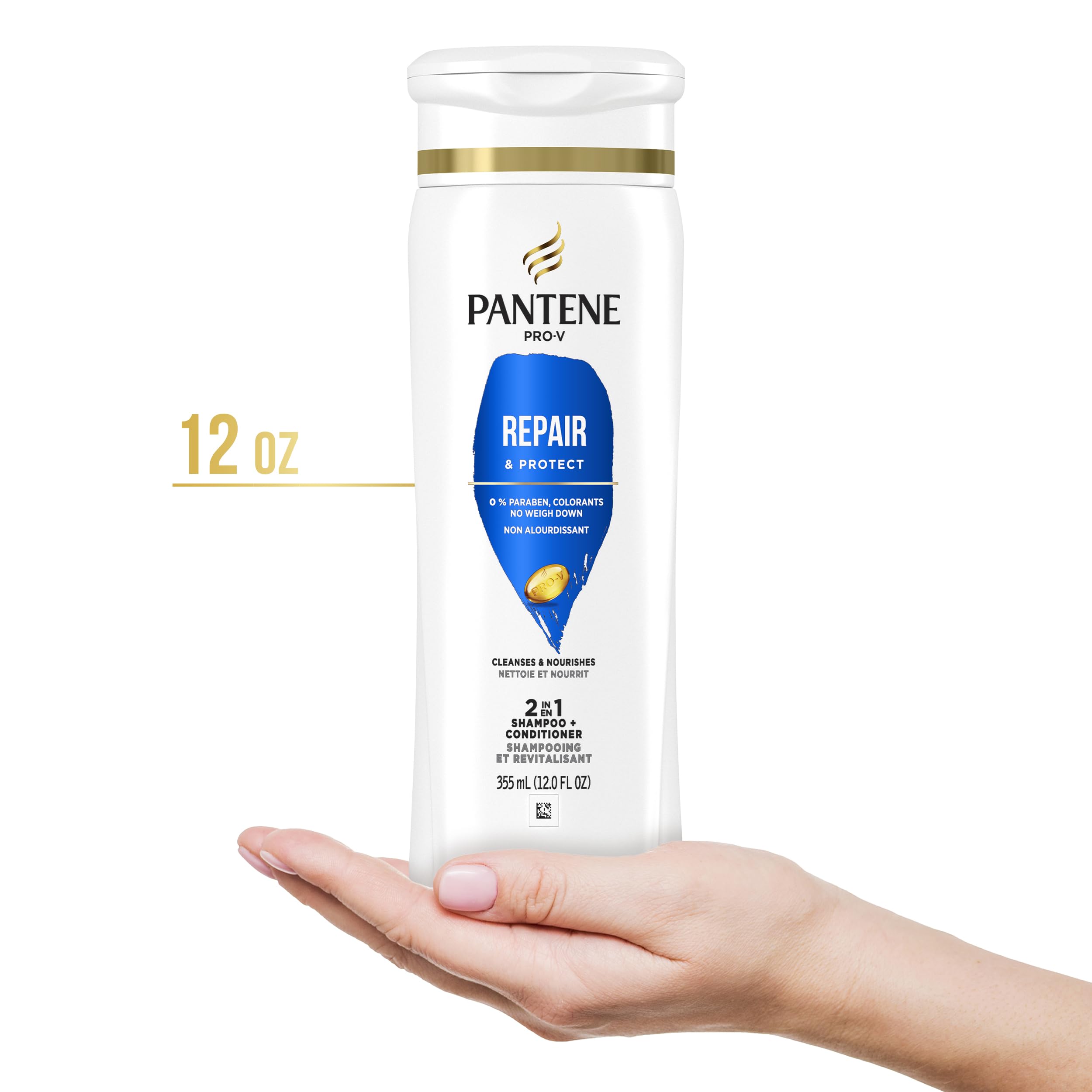 Pantene 2 en 1, resultado visible rápido y peinado fácil.