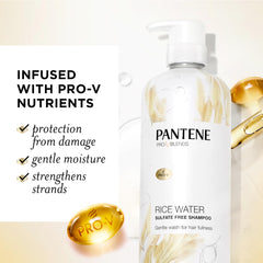 Pantene Rice Water Shampoo textura nutritiva para cabello más fuerte