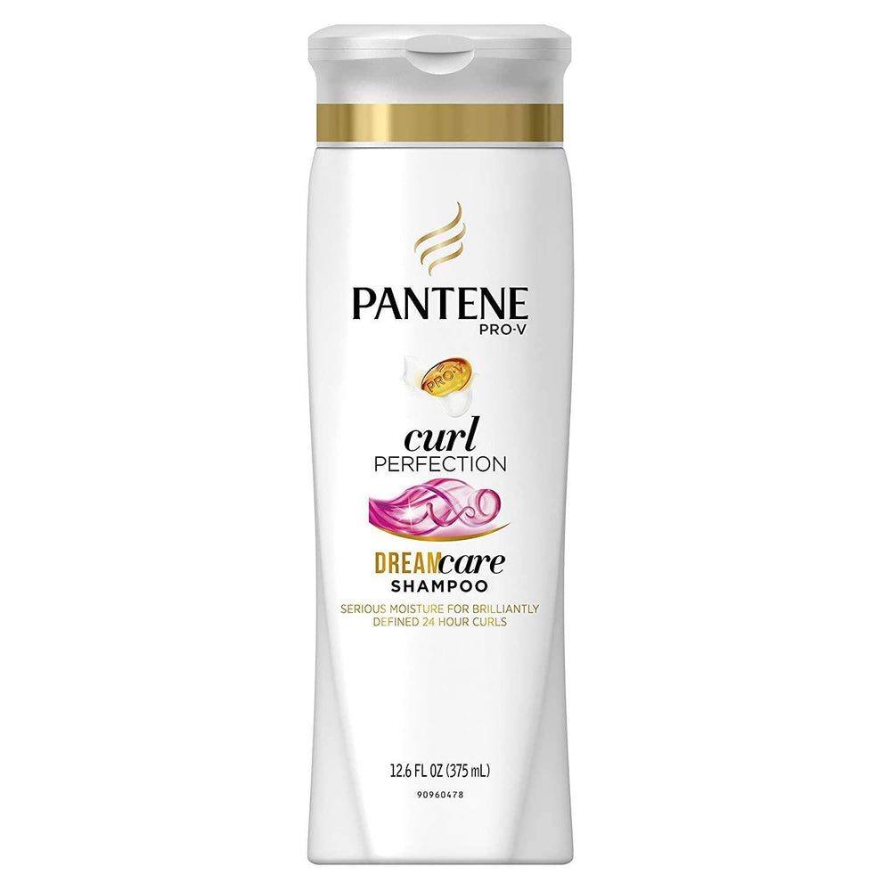 Pantene Rizos Perfección shampoo botella define rizos y controla el encrespado.
